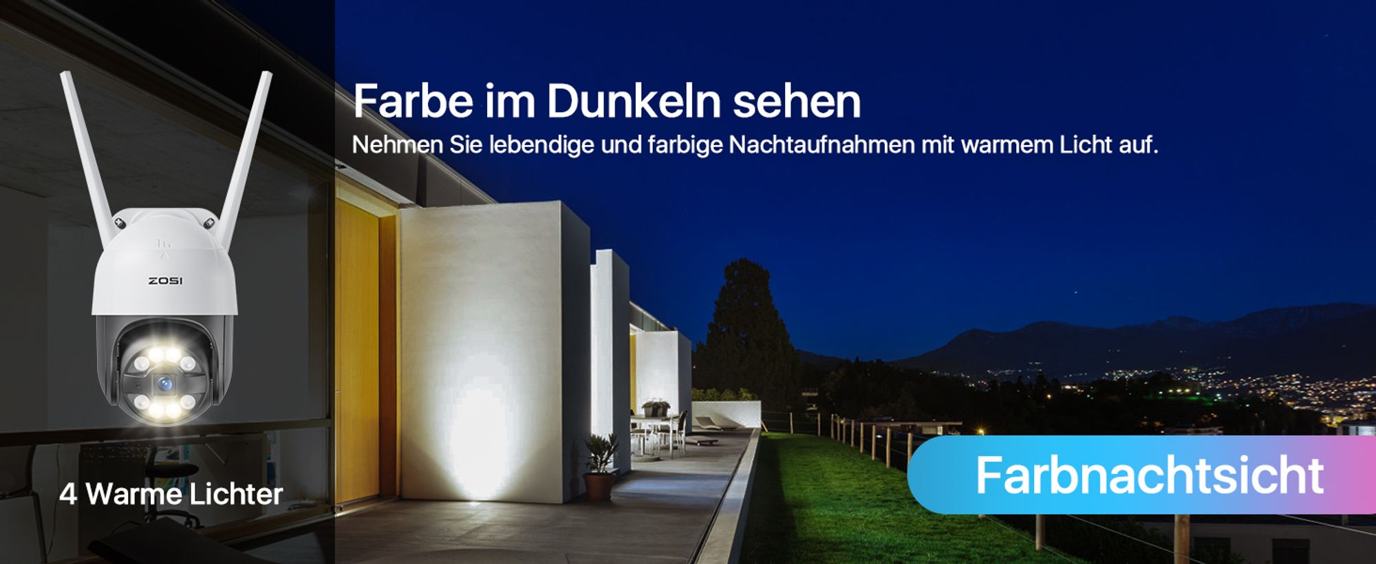 Nachtsicherheit mit Farbnachtsicht