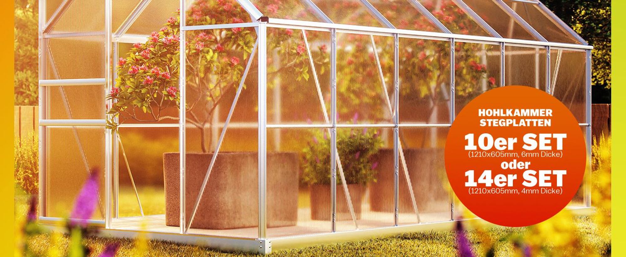 GARDEBRUK® 14x Doppelstegplatten 4mm