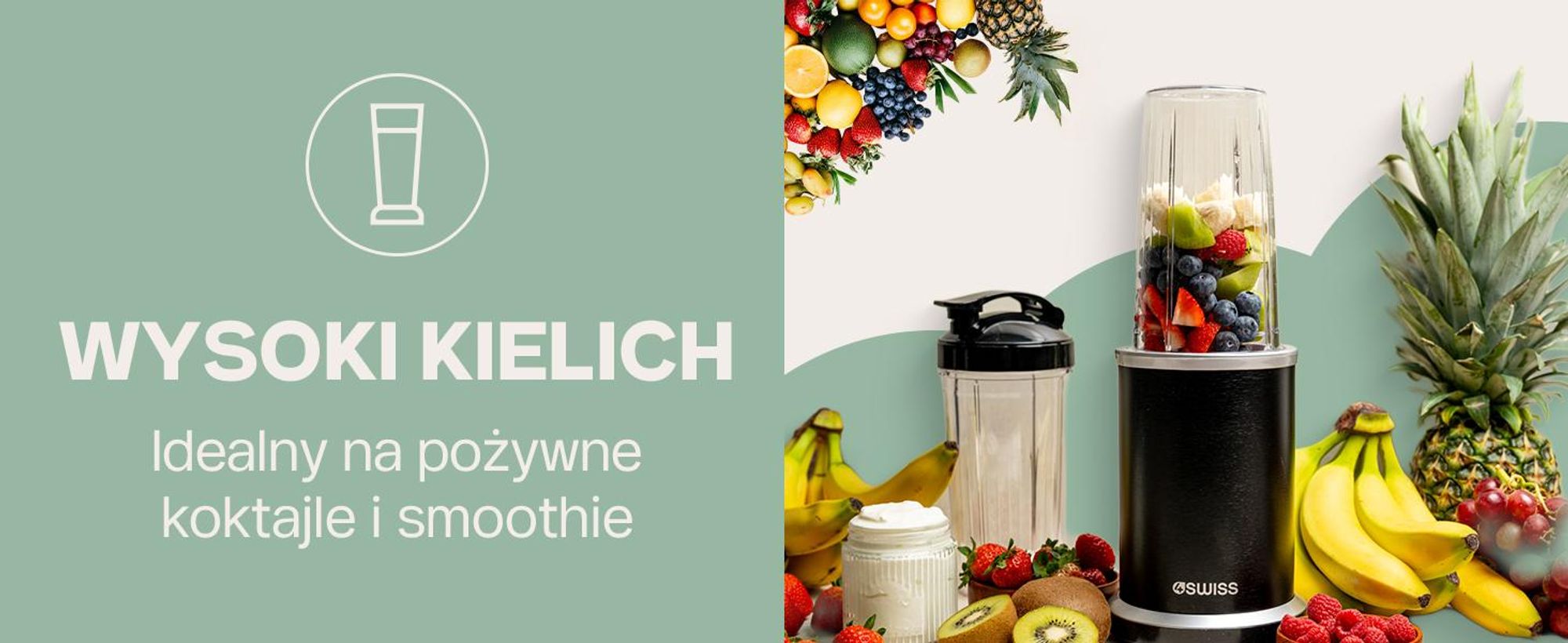 Wyciskarka wolnoobrotowa 4Swiss WB025 + blender NB102