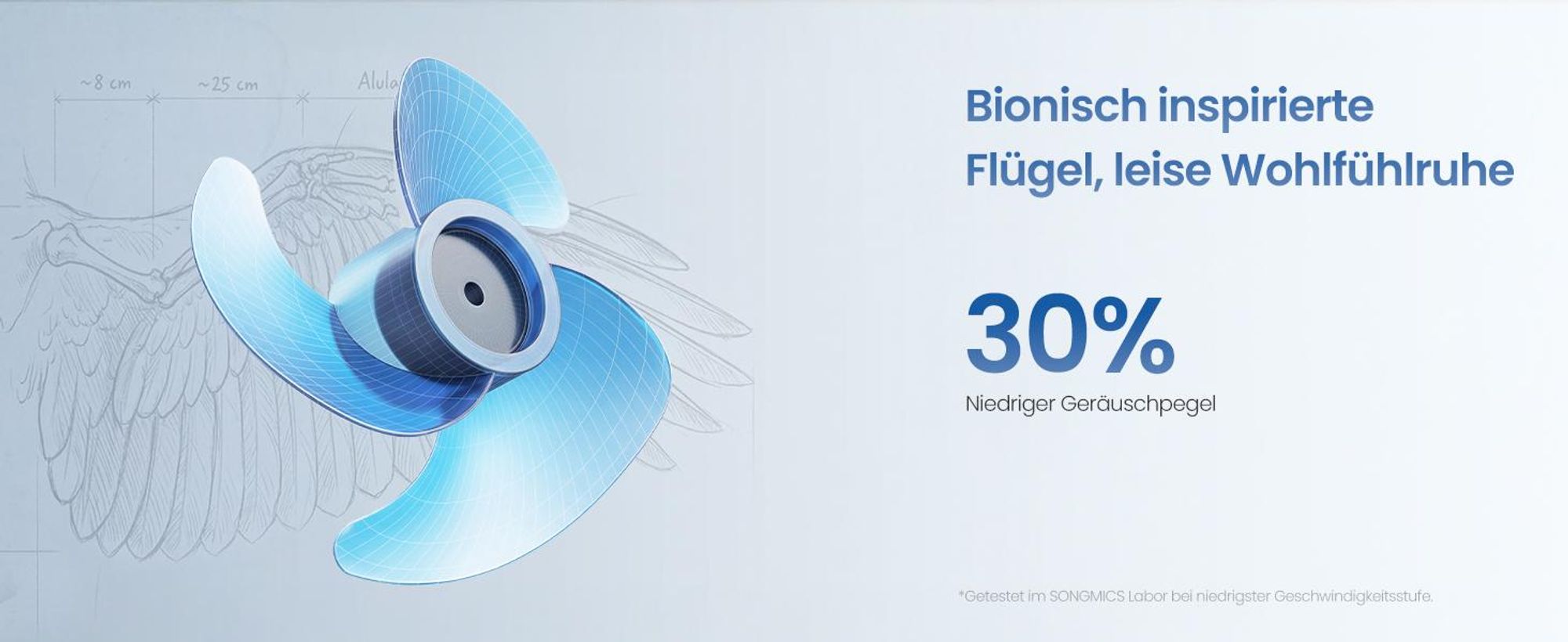 SONGMICS Tischventilator mit LED-Display, leiser Ventilator 20 dB, 8 Stufen, Fernbedienung, Oszillation, Timer, schwarz