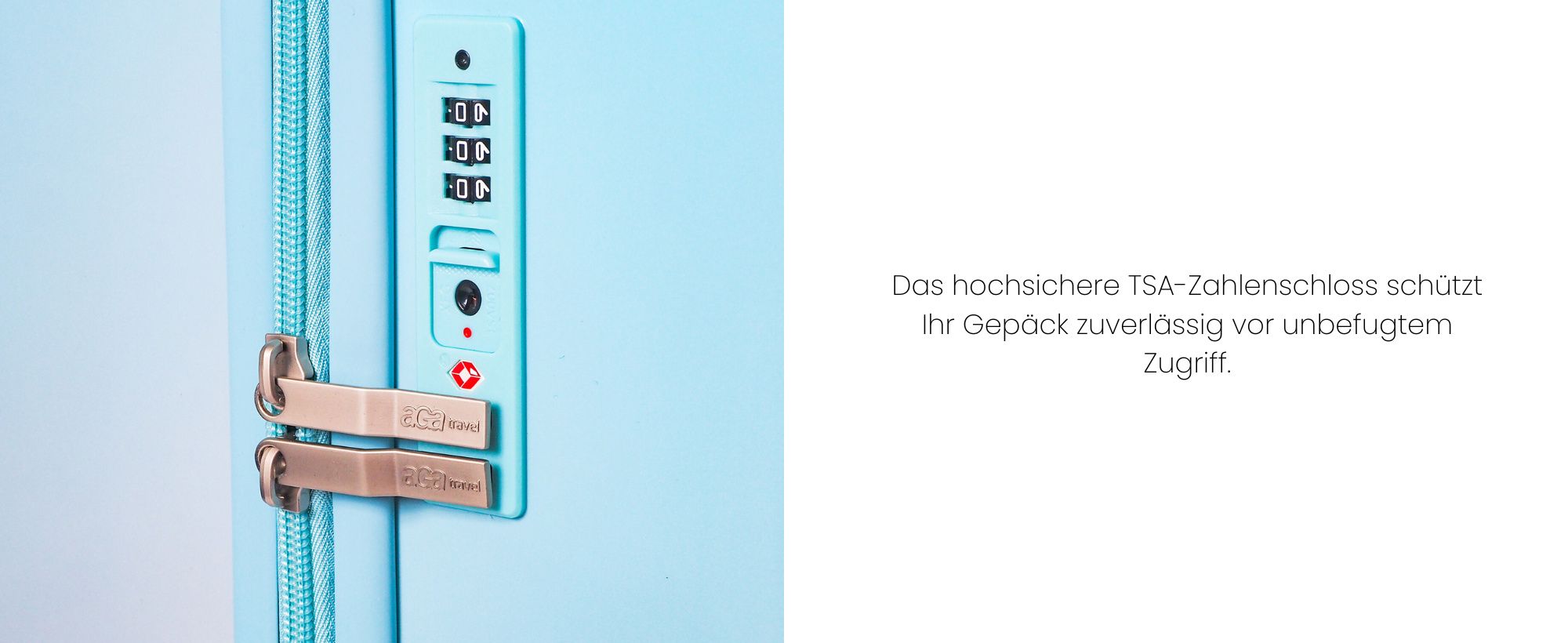 Aga Travel Kofferset 2-teilig MR4673 – Trolley Koffer 66L & 93L in Rosa/Blau – Hartschale ABS+PC mit TSA-Schloss & 360° Rollen, leicht & robust