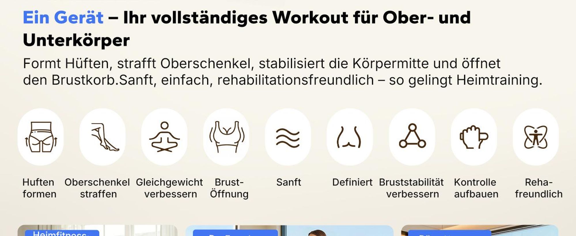 Hüftabduktor, 3-in-1 Heimtrainer für Brust, Po & Beine, Po-Trainer, Beintrainer, Hüfttrainer, bis zu 150 kg Merach