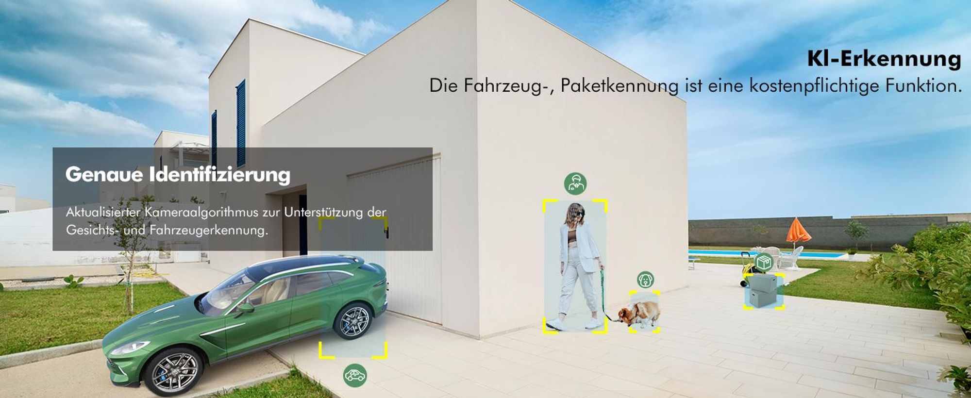 2.5K/4MP Überwachungskamera Aussen Akku,glühbirnen-kamera 360°, 2.4GHz WLAN IP Kamera Outdoor Intelligente PIR-Personenerkennung Nachtsicht in Farbe