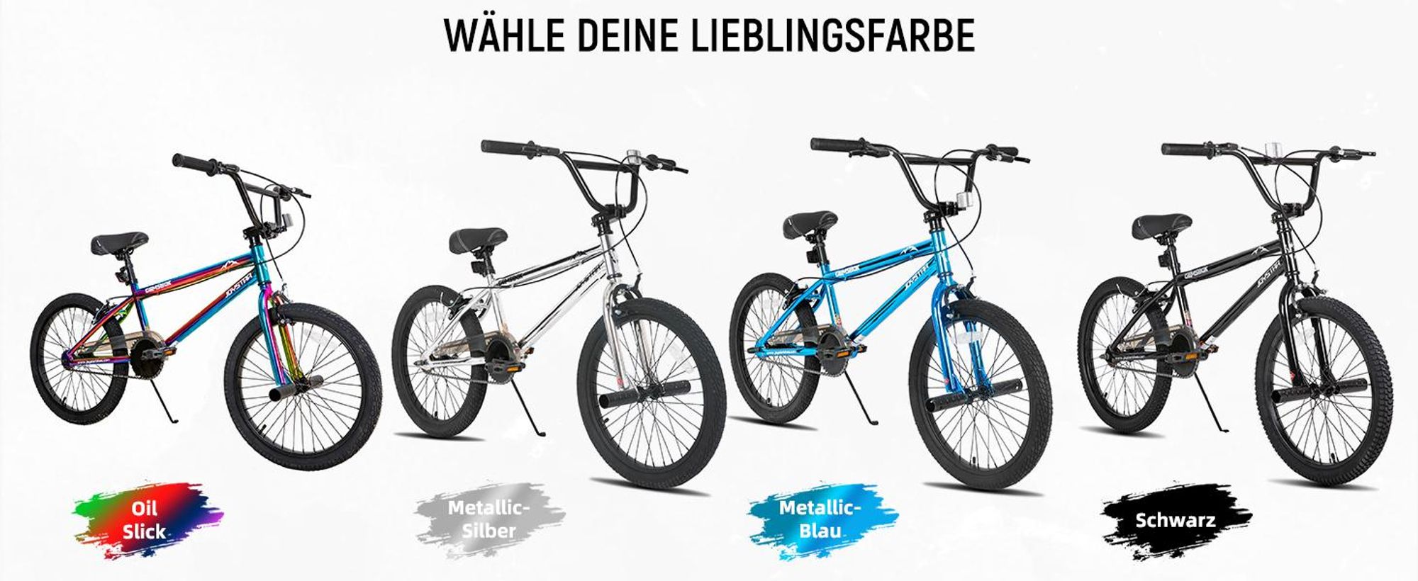 24 Zoll BMX Freestyle Fahrrad Doppelte Handbremsen Trick Bike für Kinder 9-12 Jahre