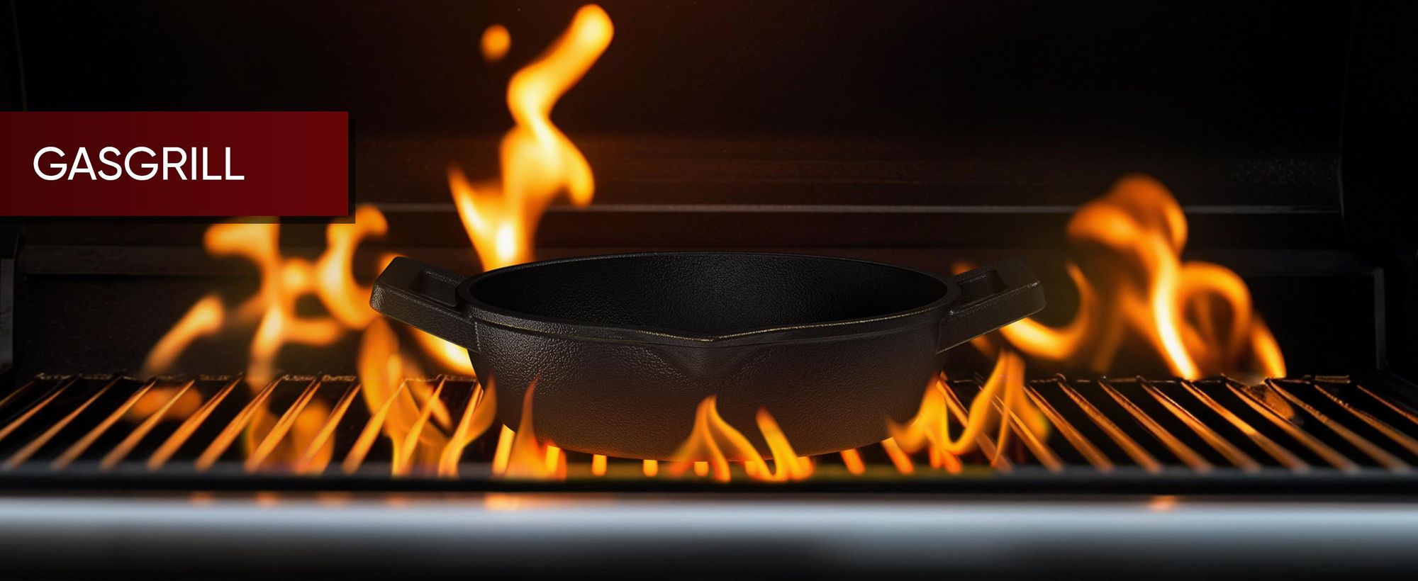 GUSSKÖNIG Gusseisen Grillpfännchen für Grill (2er Set) -  Gusseisenpfanne klein Ø 11 cm -  2x kleine Pfanne  - eingebrannte mini Pfanne