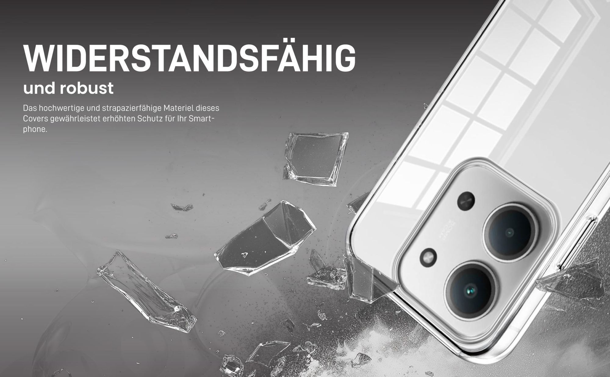 Transparentes Front Back Cover für Xiaomi Redmi 15C mit Aufprallschutz