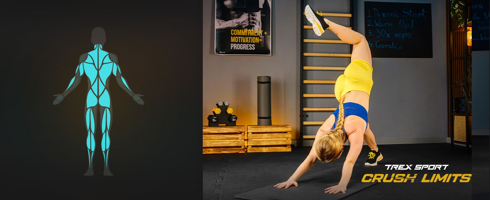 TREX SPORT Gymnastikmatte Fitnessmatte TX-018NGM | Yogamatte Pilates 180×60×1cm|Trainingsmatte rutschfest, wasserdicht, Tragegurt | Sportmatte schwarz