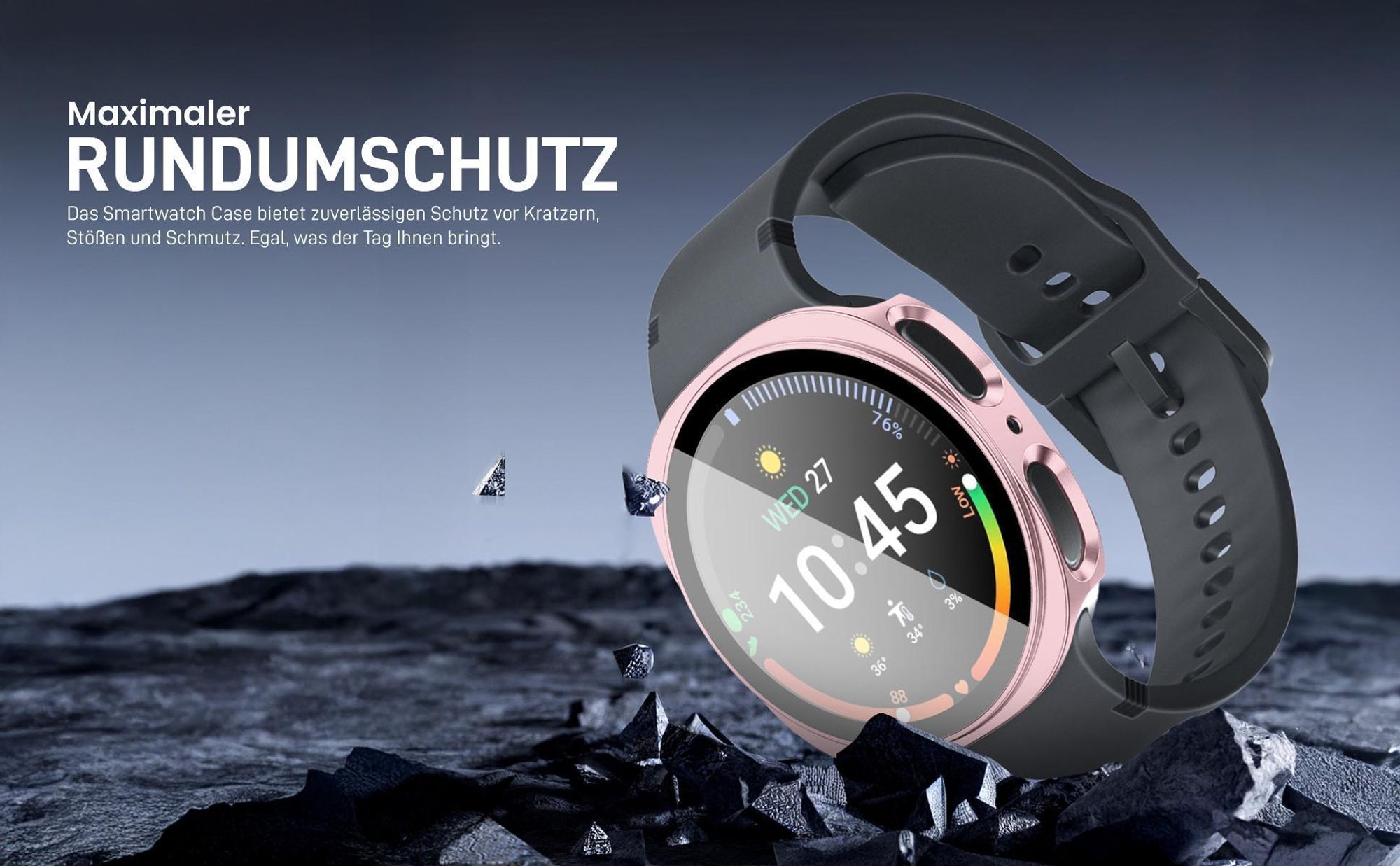 Dunkelblaues Case für Samsung Galaxy Watch8 44 mm mit Rundumschutz