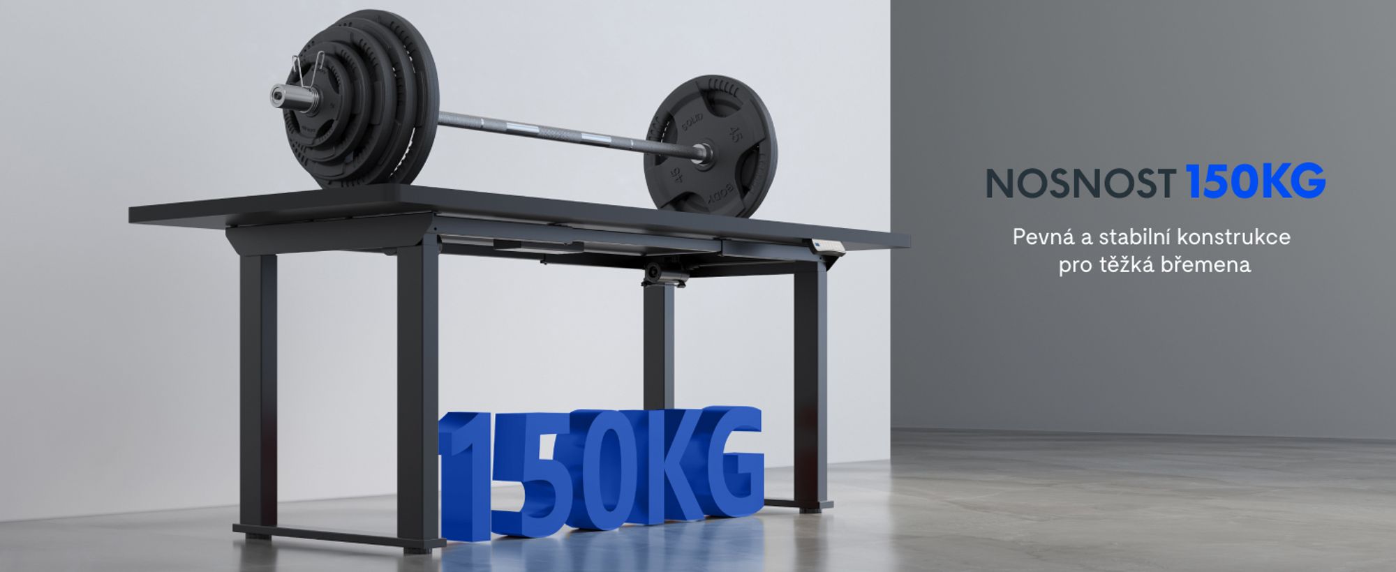 FLEXISPOT Elektricky výškově nastavitelný stůl se čtyřmi nohami, dvojitý motor, nosnost 200 kg, 3 paměťové polohy, funkce připomenutí sed-stoj, černý