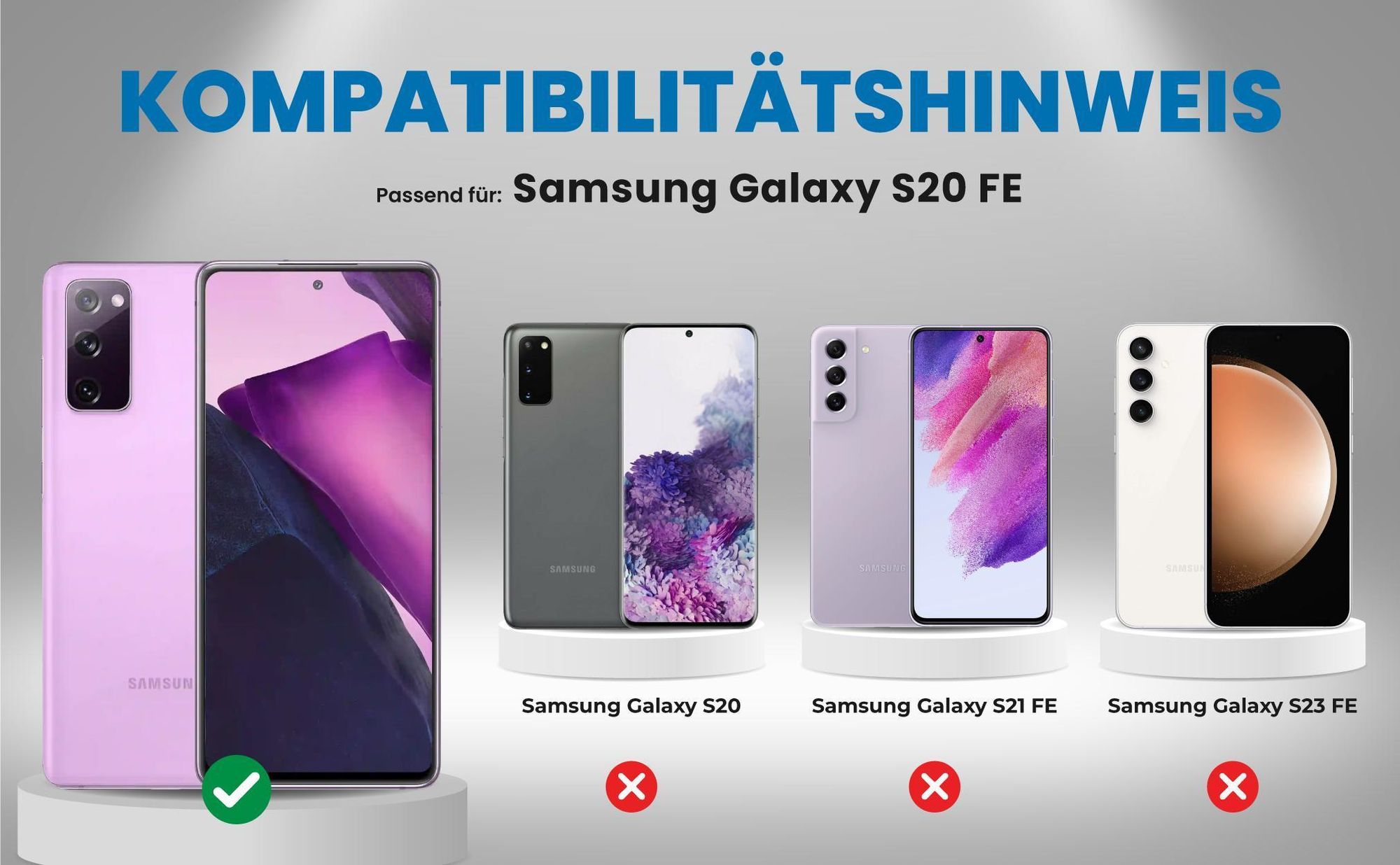 Kompatibilitätshinweise Hülle für Samsung Galaxy S20 FE