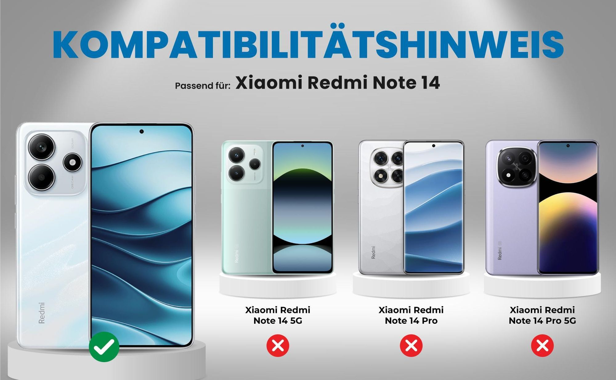 Kompatibilitätshinweise Hülle für Xiaomi Redmi Note 14