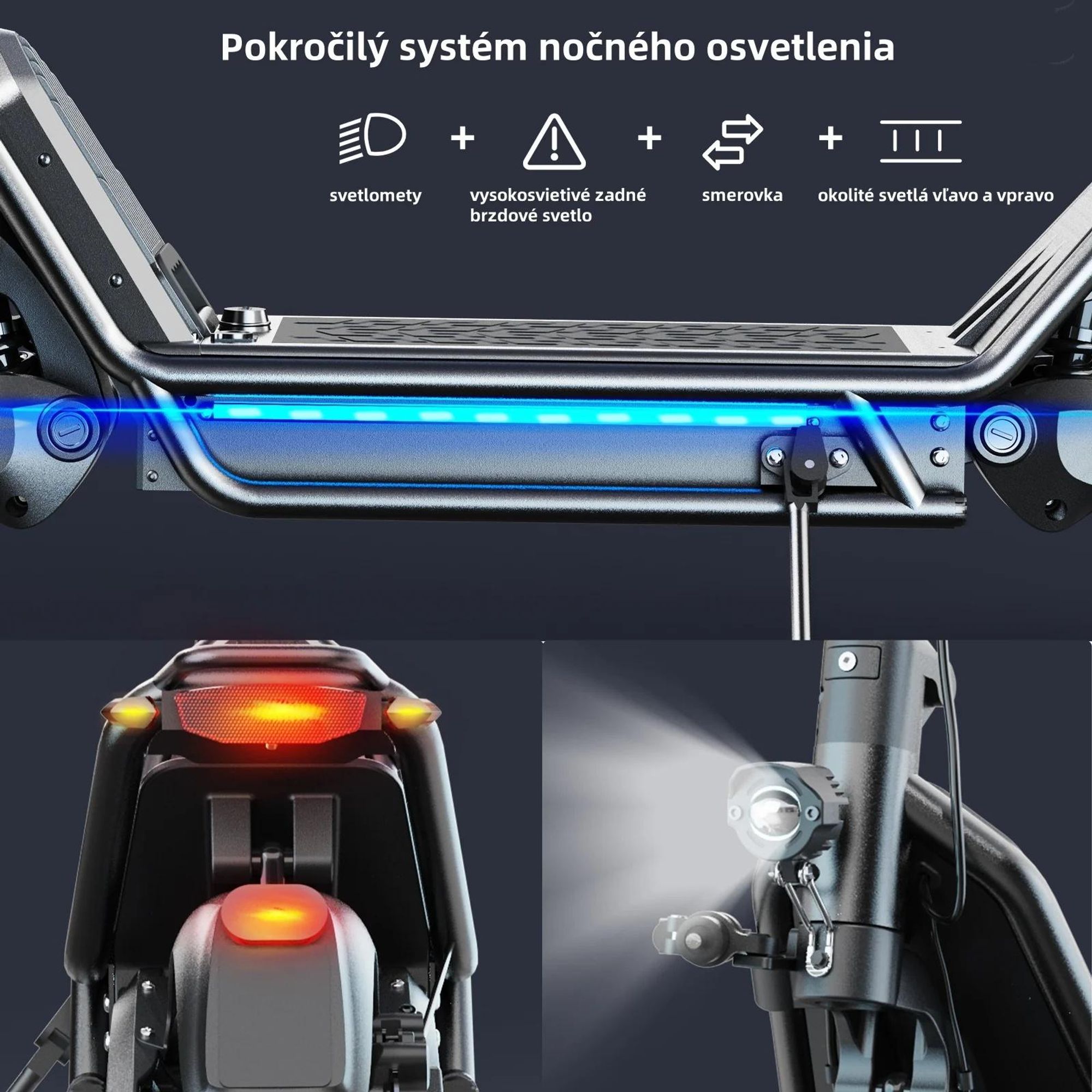 Elektrický Kolobežka JOYOR E6-S - 1600W*2 Motor 60V31.5AH Batéria 85KM Dojazd Kotúčová Brzda - Čierna