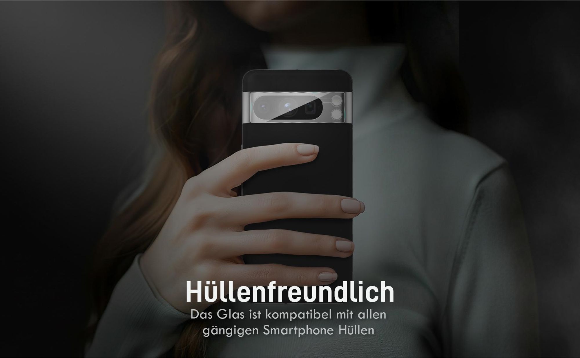 4x 9H Schutzglas (2x Kamera + 2x Display) Google Pixel 8 Pro in passgenauem Design