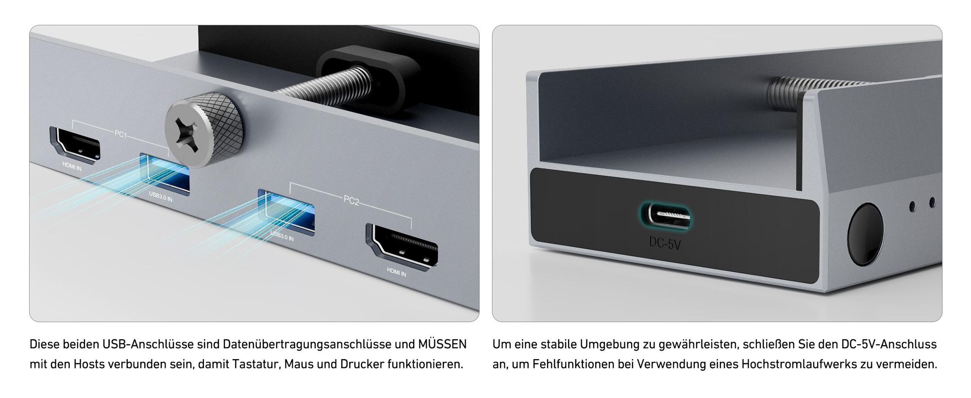 BENFEI KVM-Switches USB 3.0 HDMI KVM Switch 8K 60Hz 4 Port USB