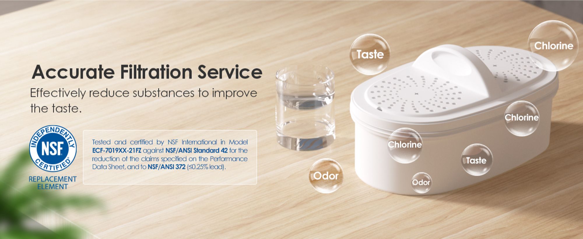 Waterdrop Wasserfilter Kanne, Wasserfilterspender mit 1×90 Tage Filter, NSF er, Reduziert Kalk, Chlor, Blei (Filter: WD-PF-01A Plus)