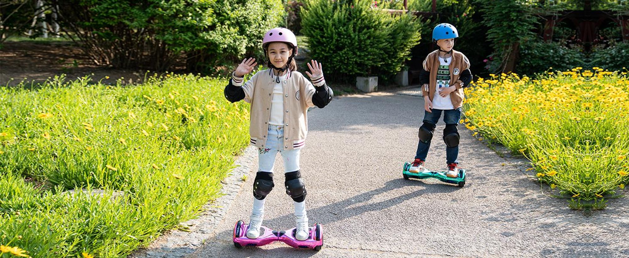 MEGA MOTION Hoverboard,Elektro Scooter 6,5 LED E-Balance Scooter mit Motorbeleuchtung und Bluetooth