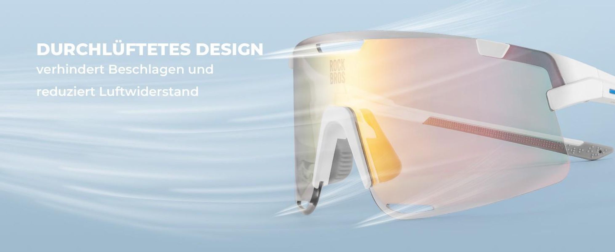 ROCKBROS Road to Sky Fahrradbrille Überbrille Photochrome Radsportbrille mit UV400 Schutz TR90 Rahmen für Outdoor Sport Radfahren Laufen Matt Rosa