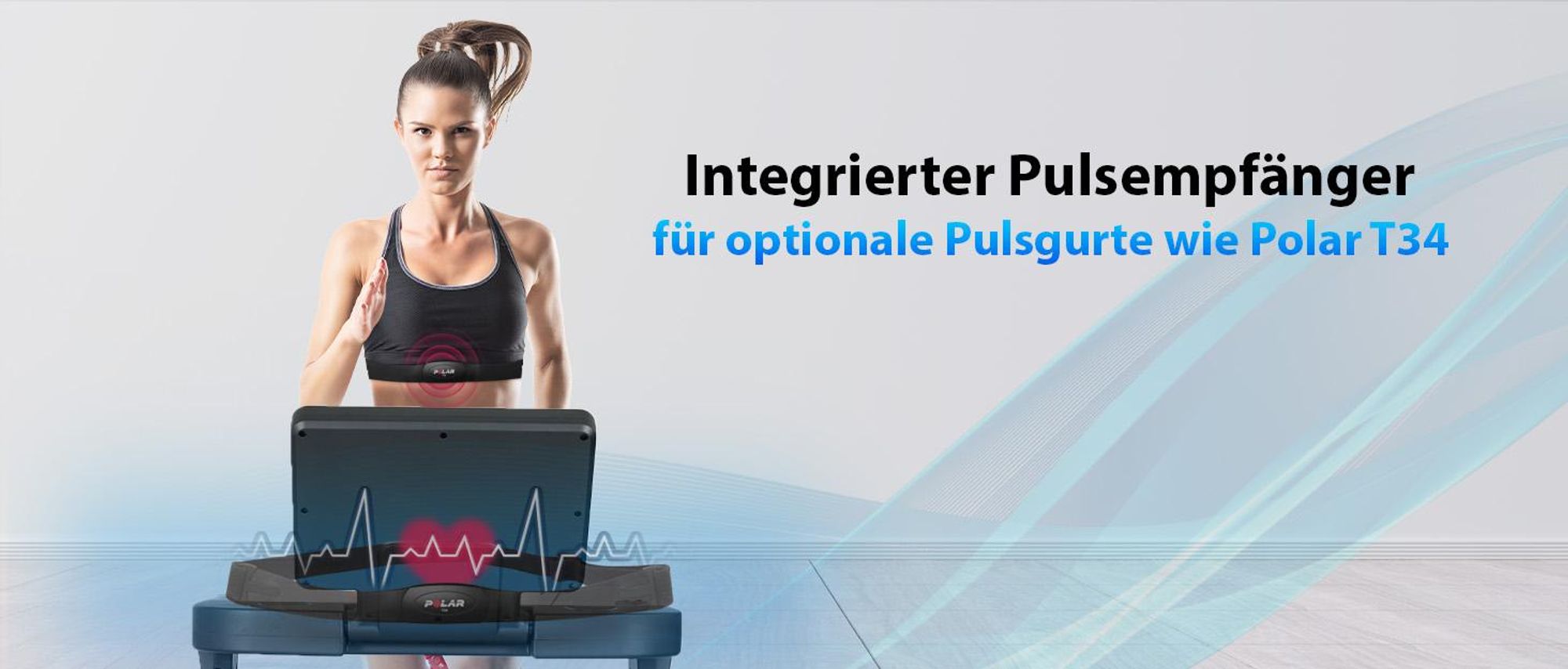 Laufband klappbar AsVIVA T16 Heimtrainer mit Bluetooth bis 18 km/h 18% Steigung bis 150kg für Zuhause
