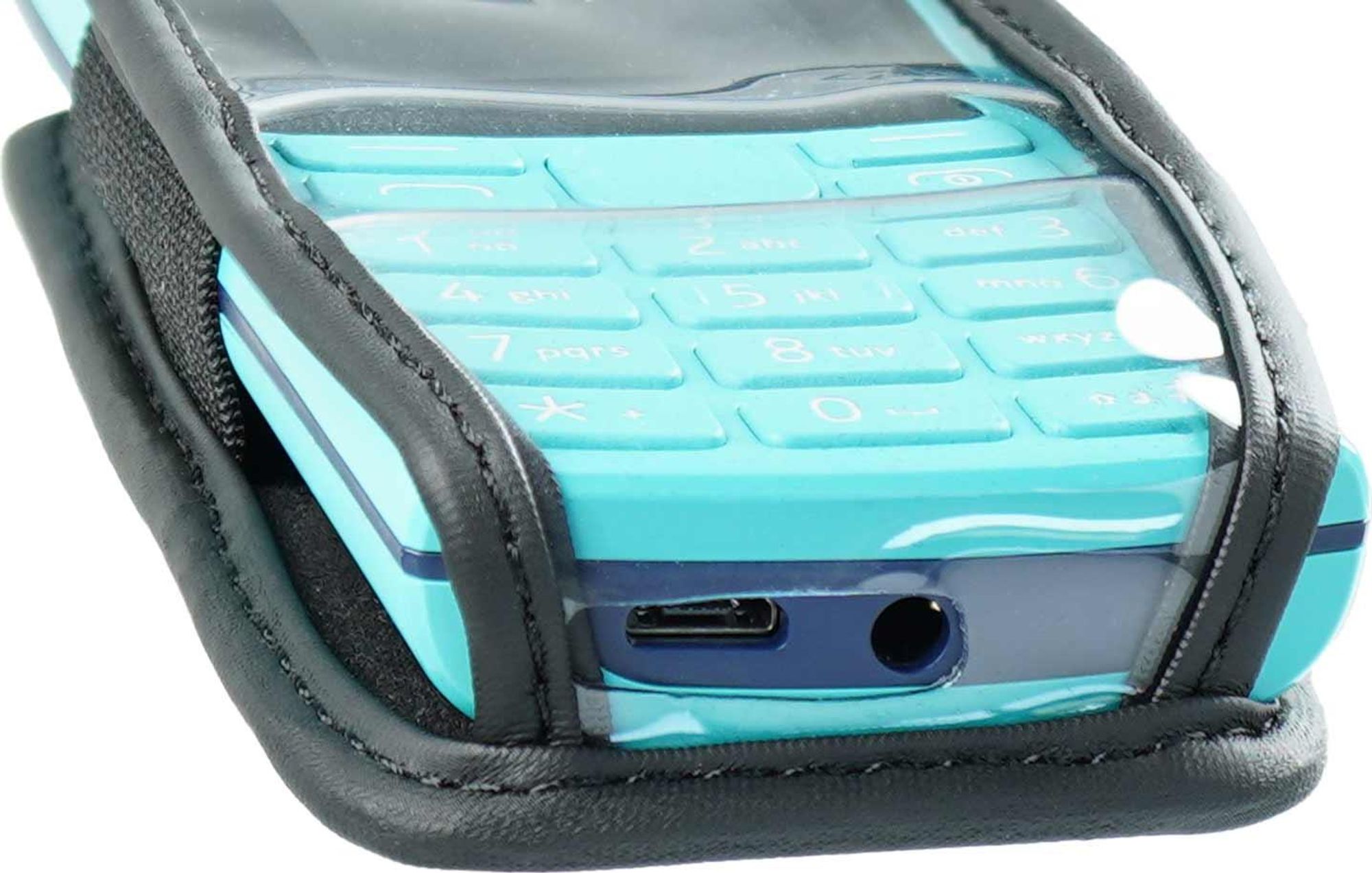 caseroxx Ledertasche mit Gürtelclip kompatibel mit Nokia 105 2G (2023) / 106 2G (2023) aus Echtleder, Tasche mit Gürtelclip und Sichtfenster Bild 5
