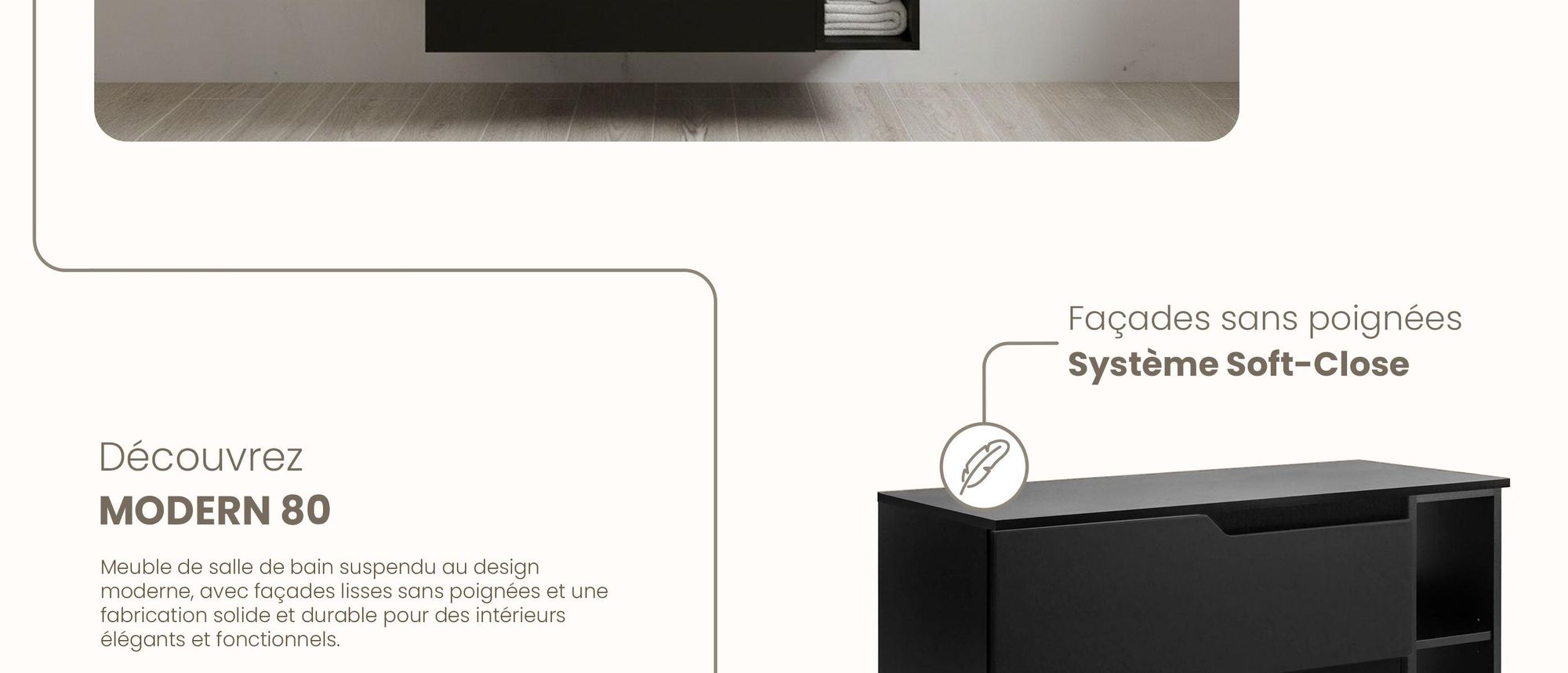 RODAN, meuble de salle de bain, armoire moderne, meuble sous vasque, meuble sous lavabo