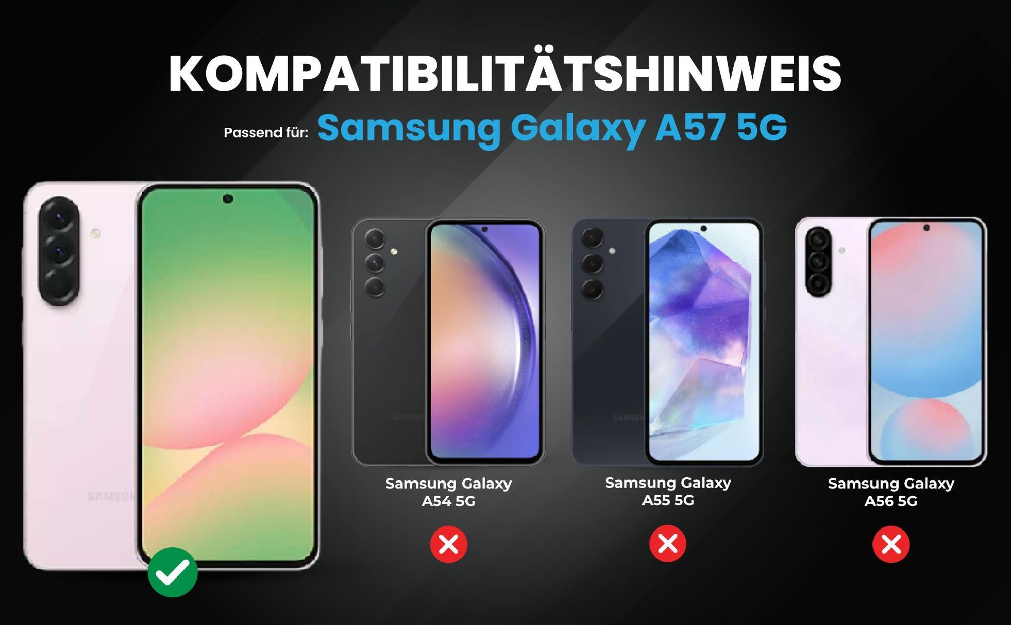 Kompatibilitätshinweise Hülle für Samsung Galaxy A57 5G