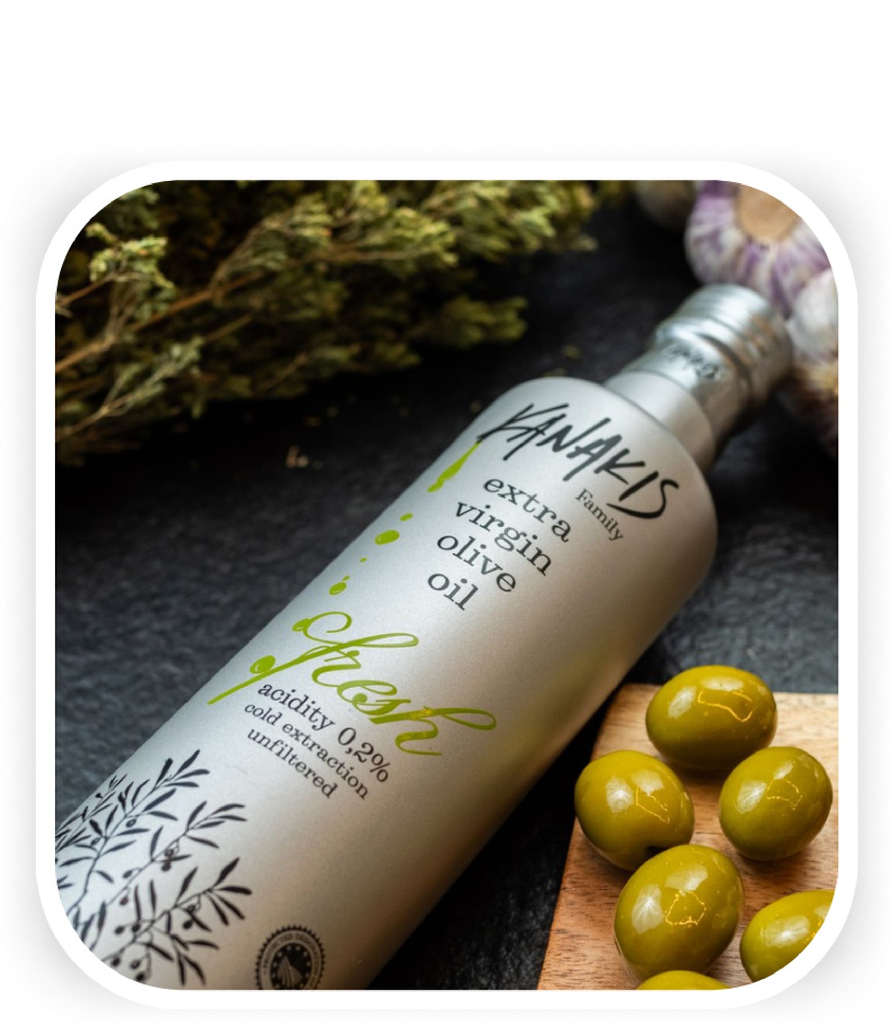 Olivenöl 500 ML - Aus Grünen Oliven - Natives Olivenöl Extra - EV FRESH - Glasflasche - reich an Nährstoffen - Fruchtiges Aroma