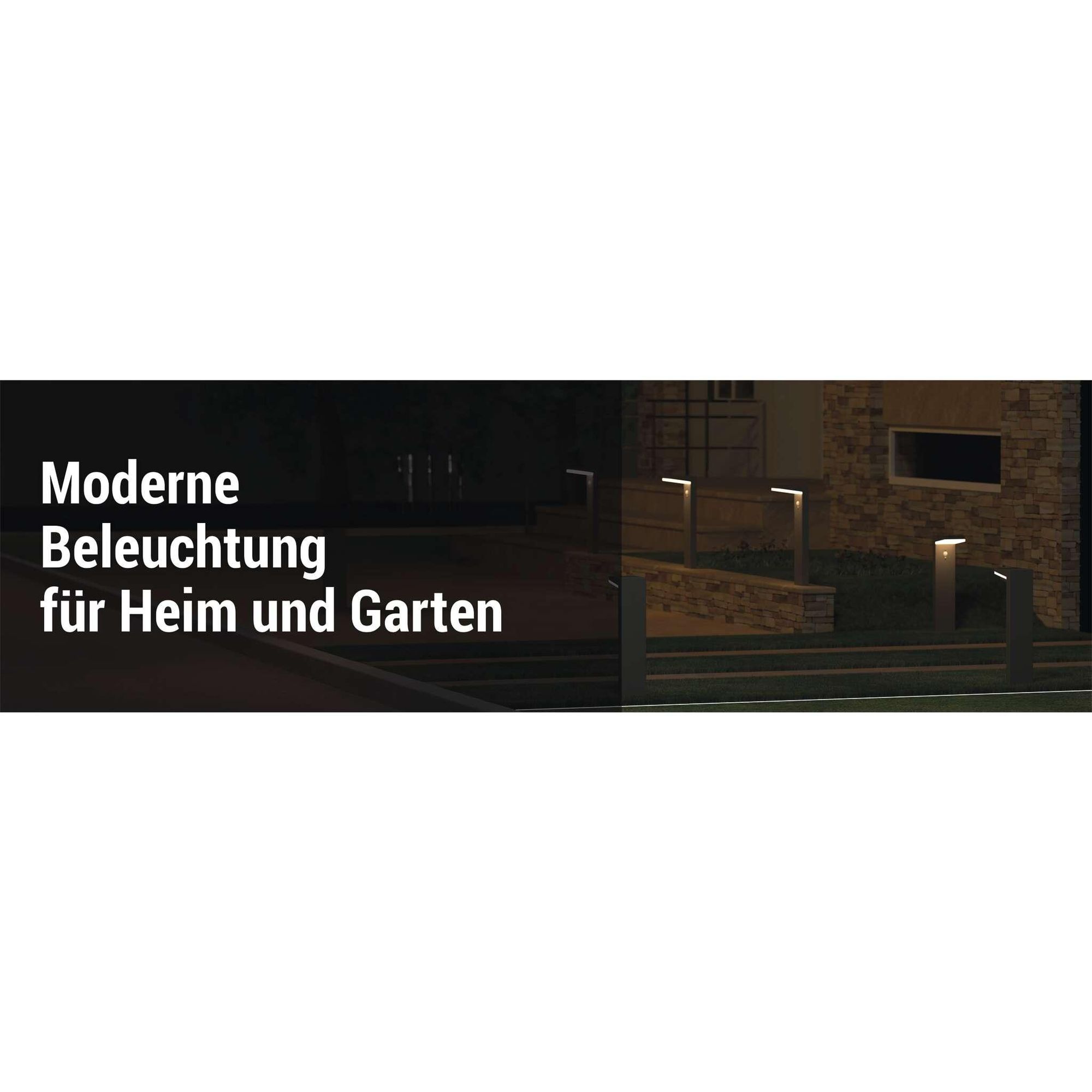 EMOS Solar LED-Stehleuchte VEREA mit Bewegungsmelder für Garten, wasserdichte Wegeleuchte,  460lm, Warmweiß, aus Aluminium zur Bodenmontage, ZGK0B4S