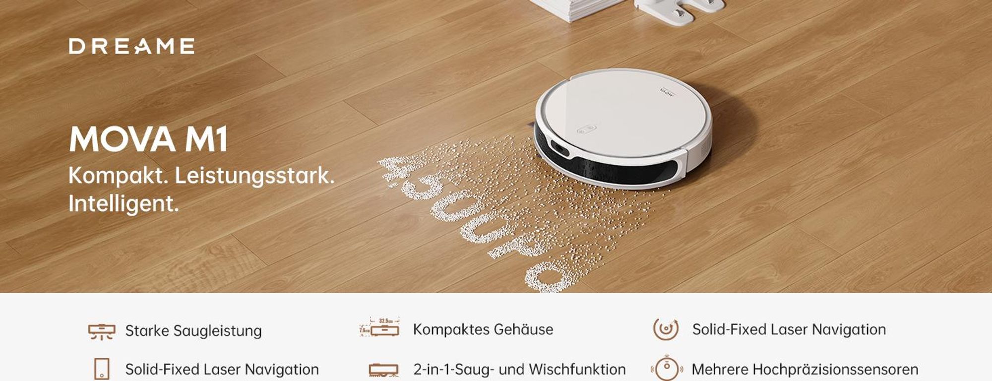 MOVA M1 Saug- und Wischroboter mit 4500 Pa und Navigation