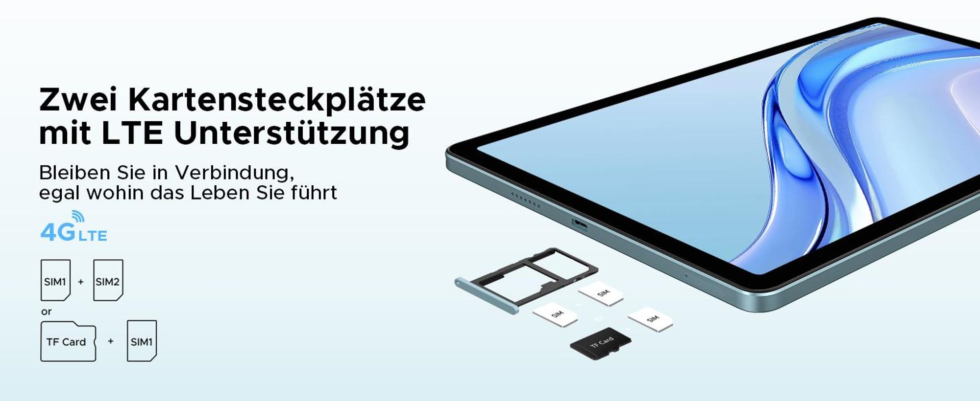 DOOGEE Tab E3+ - Tablet, Android 16, 12 Zoll, 48(8+40)GB+256GB(bis 2TB erweiterbar), 4G LTE, 90Hz,8800mAh/18W, Vier Trompeten