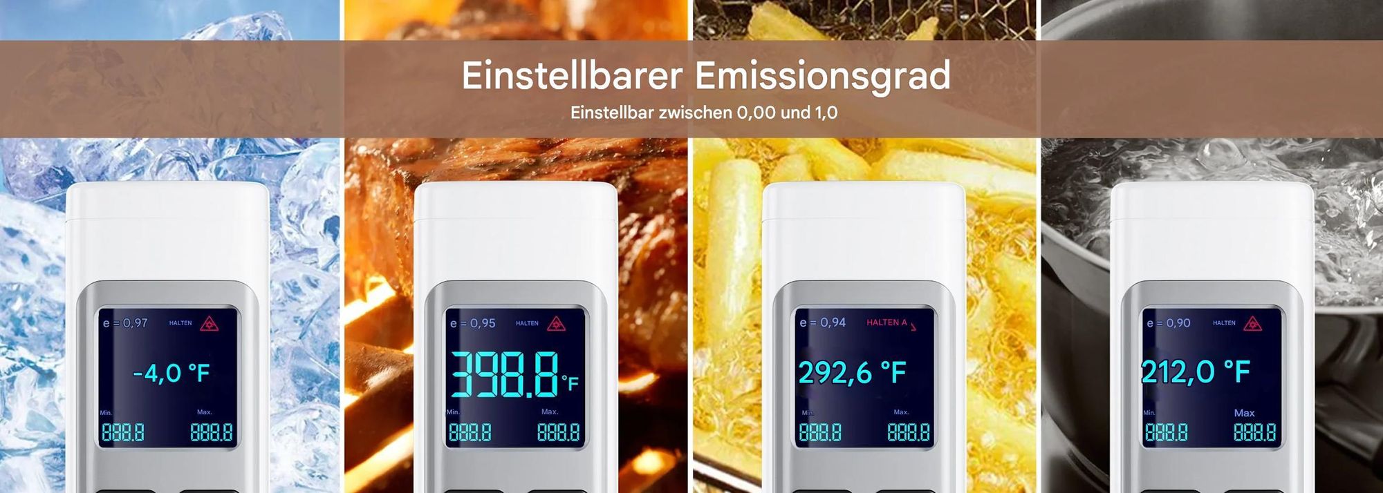 ERICKHILL ROOKPRO 2-in-1 Laser-Thermometer, 12:1 D:S, Grill- und Backsonde