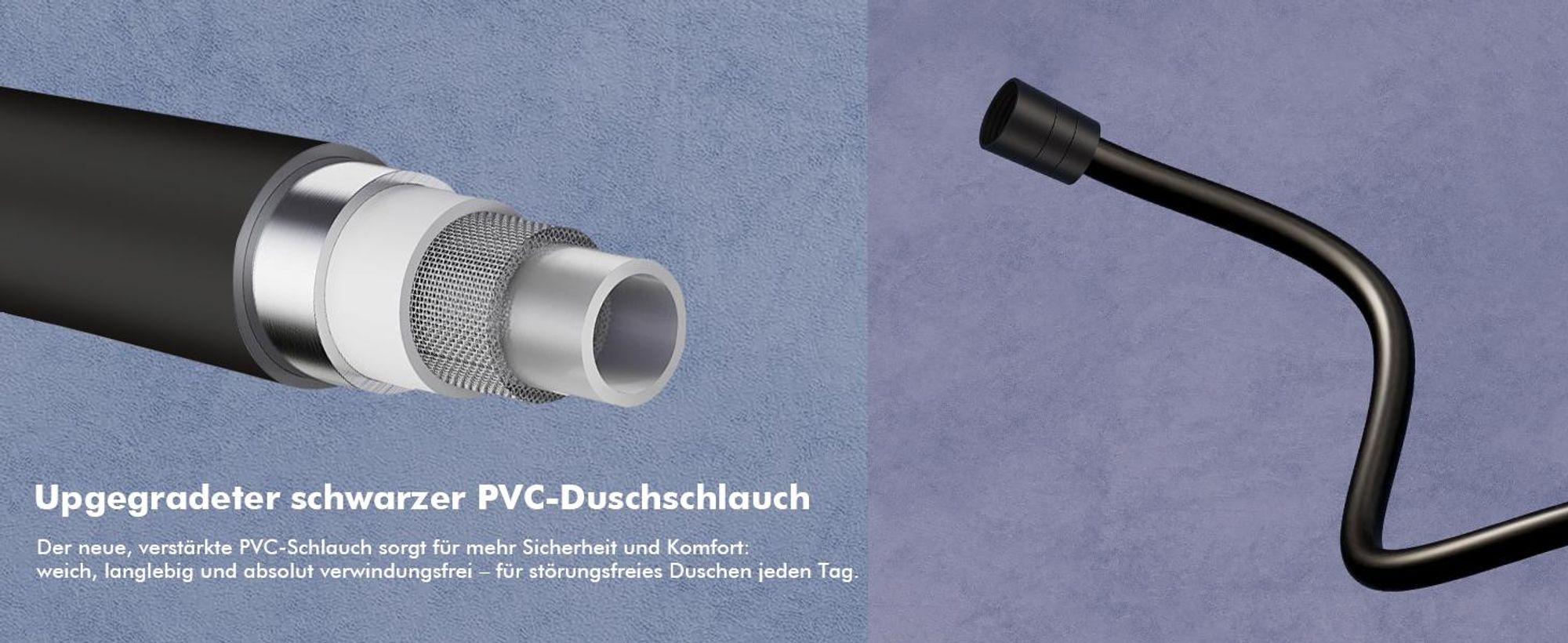 Homelody Duschsystem Schwarz Regendusche Duschset ohne Armatur mit Überkopfbrause Handbrause Duschsäule Duschsystem mit Umsteller eckig Duschsäule für Badezimmer, schwarz