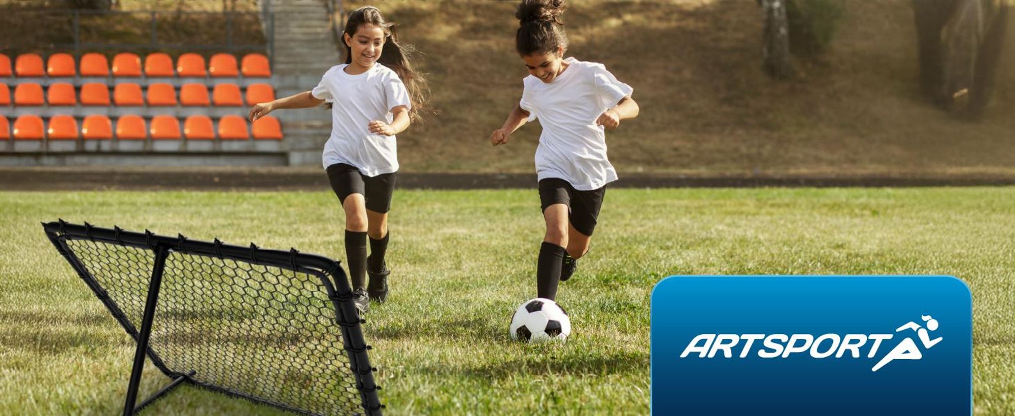 ArtSport Fußball Rebounder Power Pass - verstellbar, stabiler Rahmen, platzsparend verstauen
