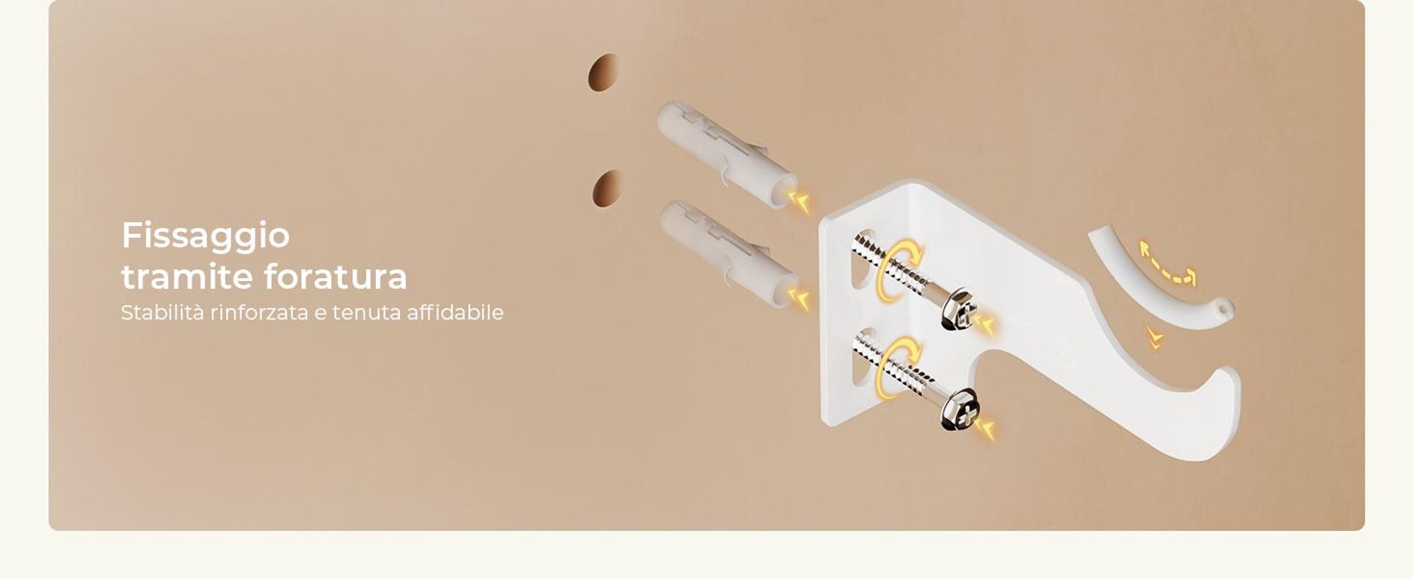 S'AFIELINA Staffa per radiatore 48 × 88 mm Materiale di montaggio Kit di montaggio Set di montaggio Staffa di sospensione Staffa per radiatori a pannello/piatti 1 pezzo