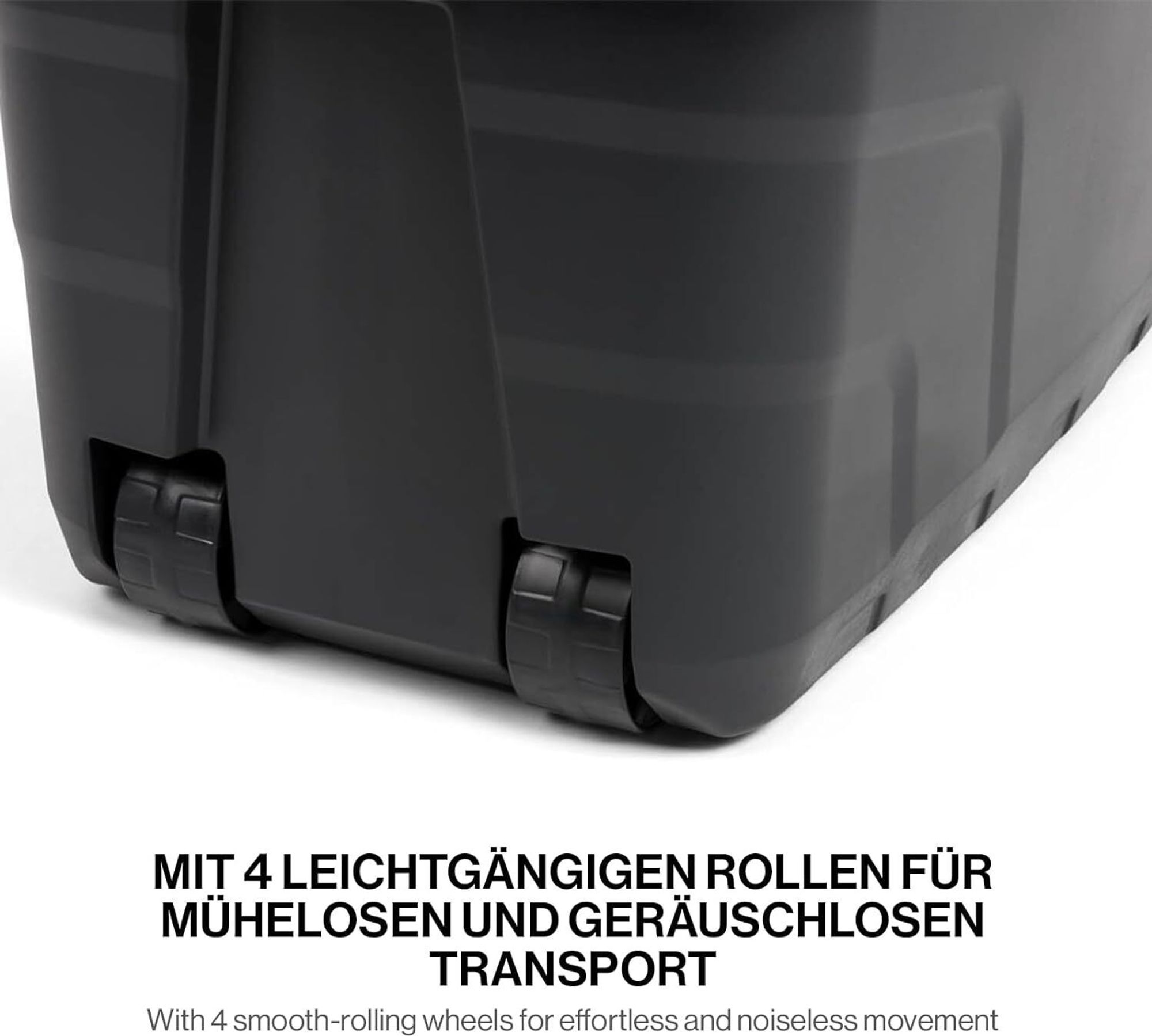 Kreher XL Transportbox Rollbox 75 Liter in Schwarz