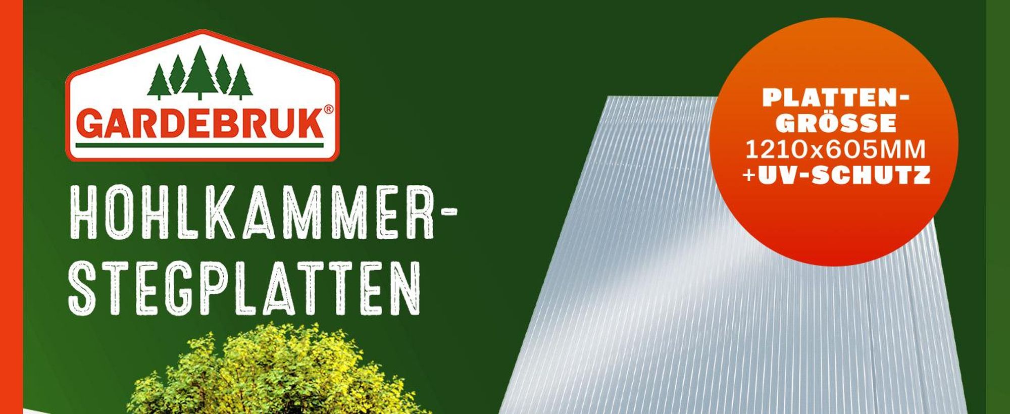 GARDEBRUK® 14x Doppelstegplatten 4mm