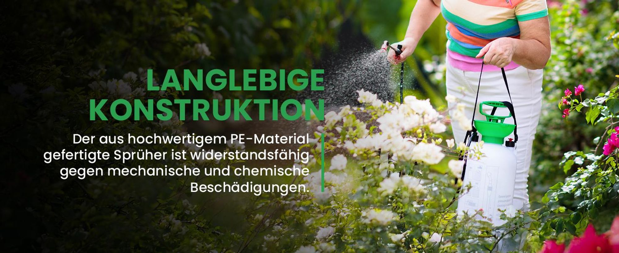 5 Liter Drucksprüher mit verstellbarer Düse für Garten Sprühgerät Pflanzenspritze 3,2 bar