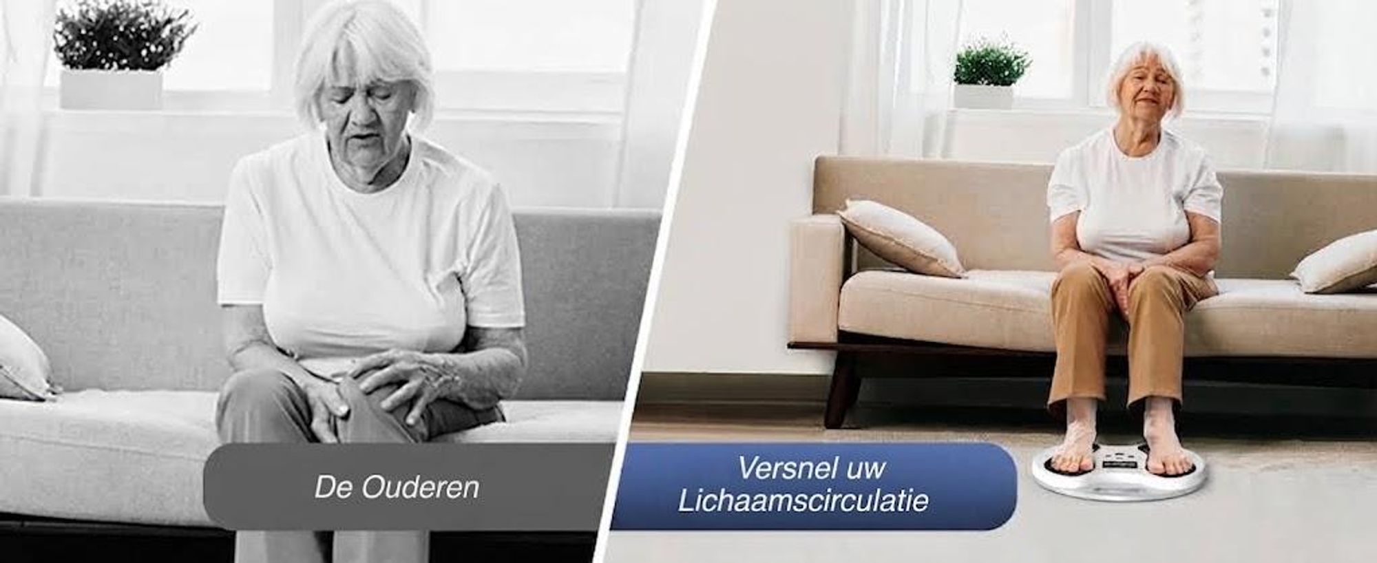 EMS Fußmassagegerät zur Durchblutungsförderung – Fußstimulator mit TENS Elektroden-Pads, Massagegerät gegen Schwellungen & Beinschmerzen