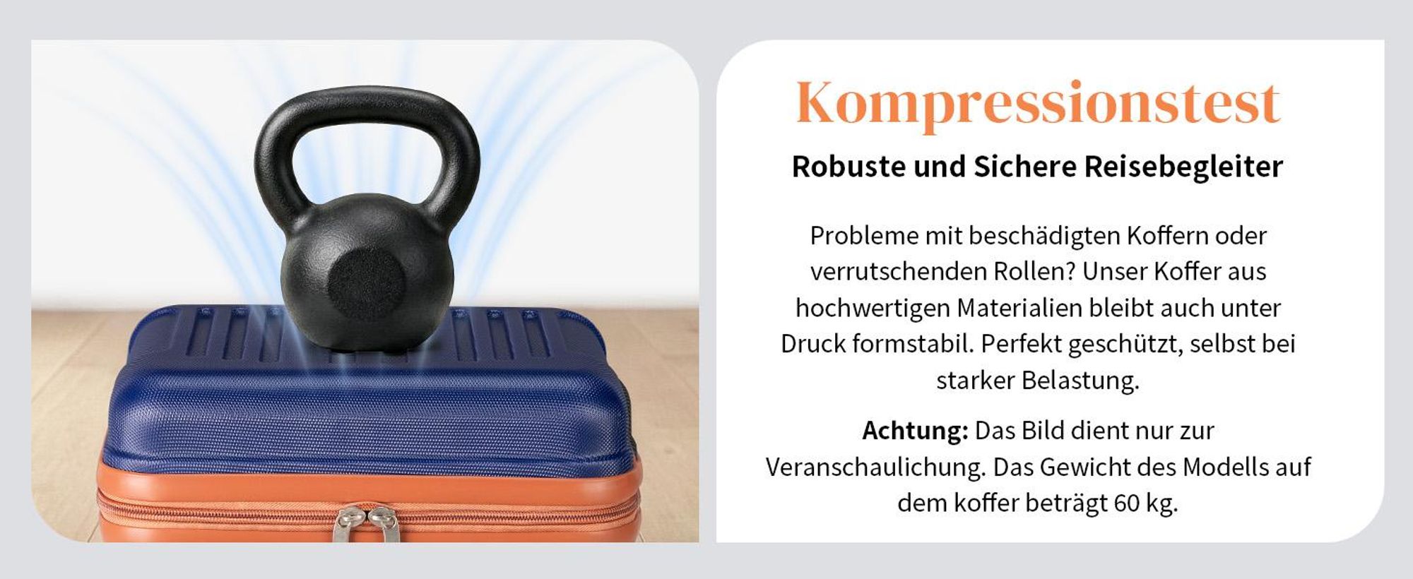 FCH Kofferset, 5tlg. Hartschalen Reisekoffer & Trolley Set S-M-L-XL + Handtasche, 360° Rollen, Dunkelblau