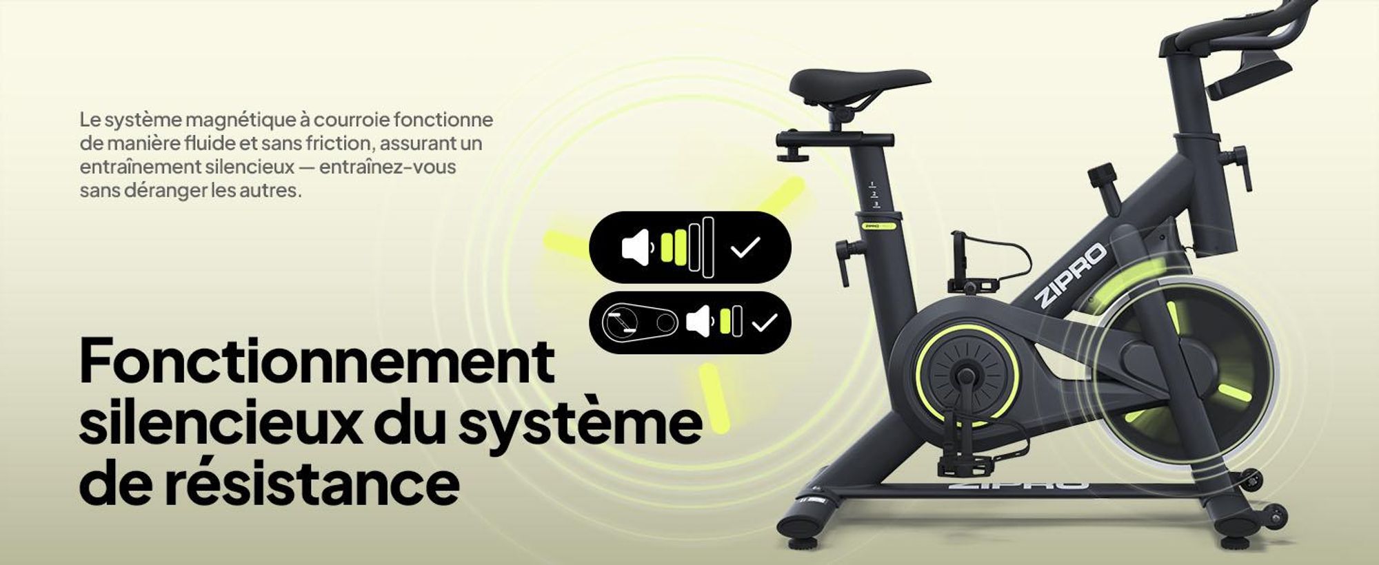 ZIPRO Vélo d'appartement Modo Application Bluetooth Vélo d'intérieur Vélo de fitness Vélo d'appartement Vélo de silencieux Entraînement cardio Seniors 110 kg Vélo d'entraînement Kinomap