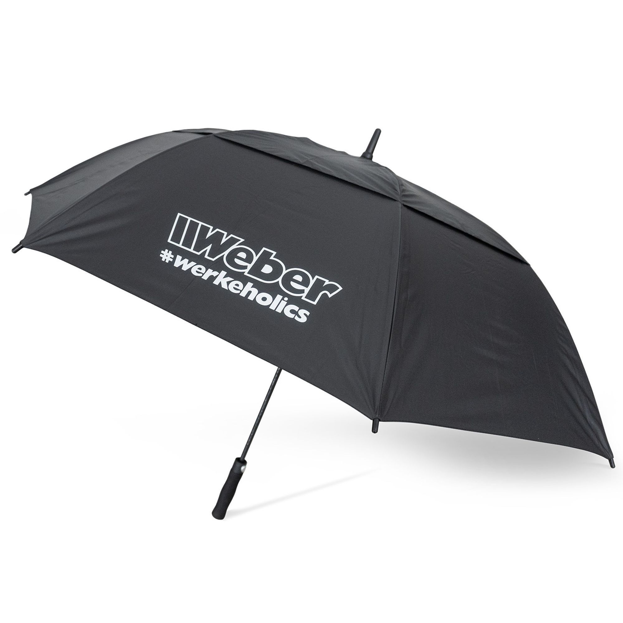 Weber #Werkeholics Regenschirm schwarz
