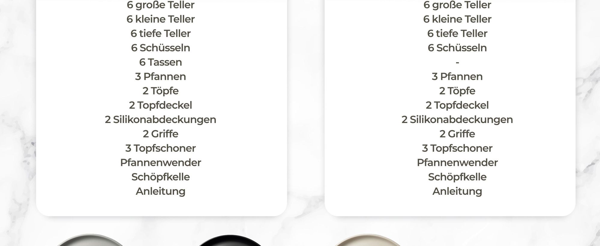 Küchenstarterset Una/Genua Geschirrset aus Steingut, mit Glasur inklusive Küchenwerkzeugen, Topfschonern und anklemmbaren Griffen