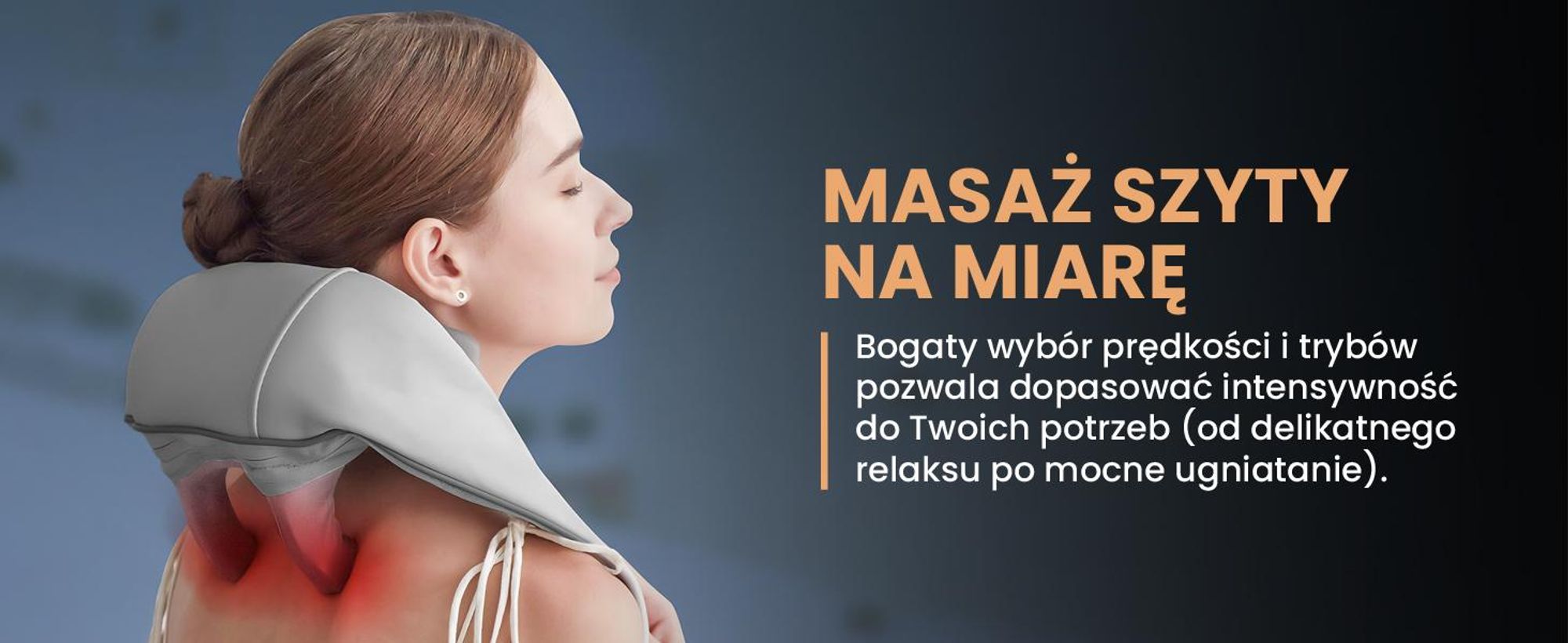 Masażer naramienny do karku rozgrzewający i łagodzący ból