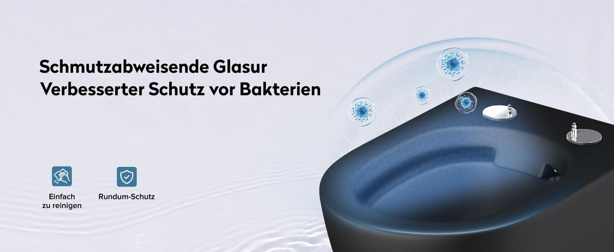 doporro Hänge-WC Spülrandlos Hänge-Toilette mit Tiefspüler inkl. Soft-Close Absenkautomatik schwarz matt aus Keramik Wandmontage Aachen179 neu