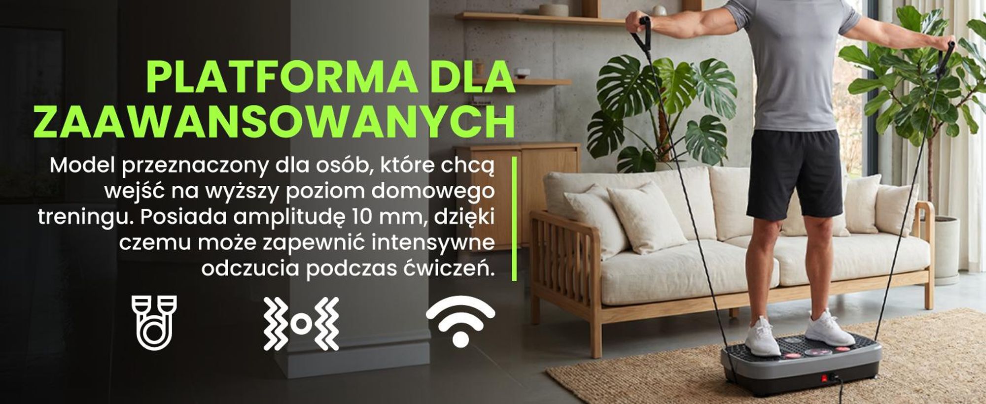 Platforma wibracyjna do ćwiczeń z 5 programami automatycznymi i głośnikami