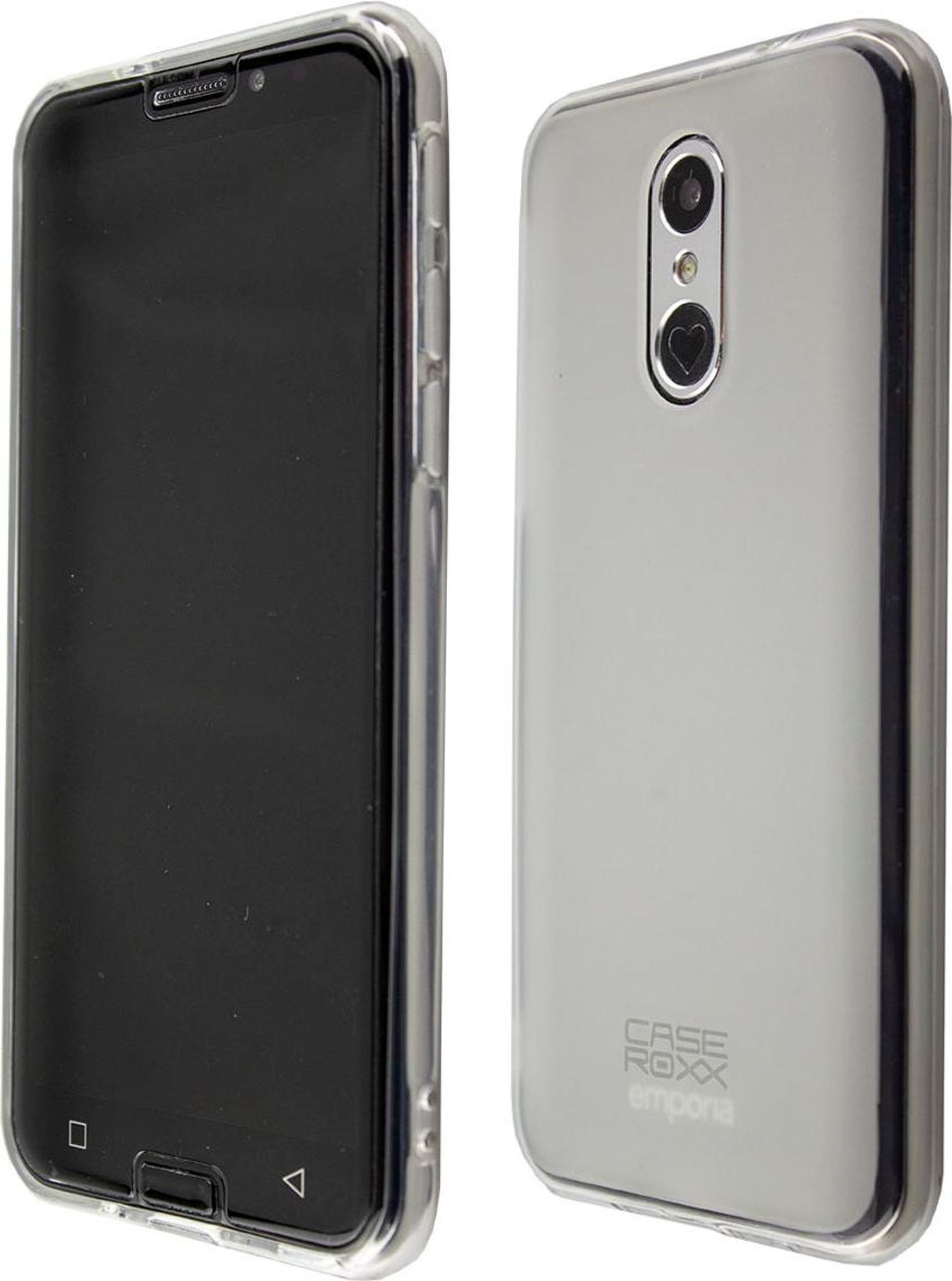 caseroxx Schutz-Hülle TPU-Hülle kompatibel mit Emporia Smart 3, Gummi Handy Tasche weiß-transparent Bild 1