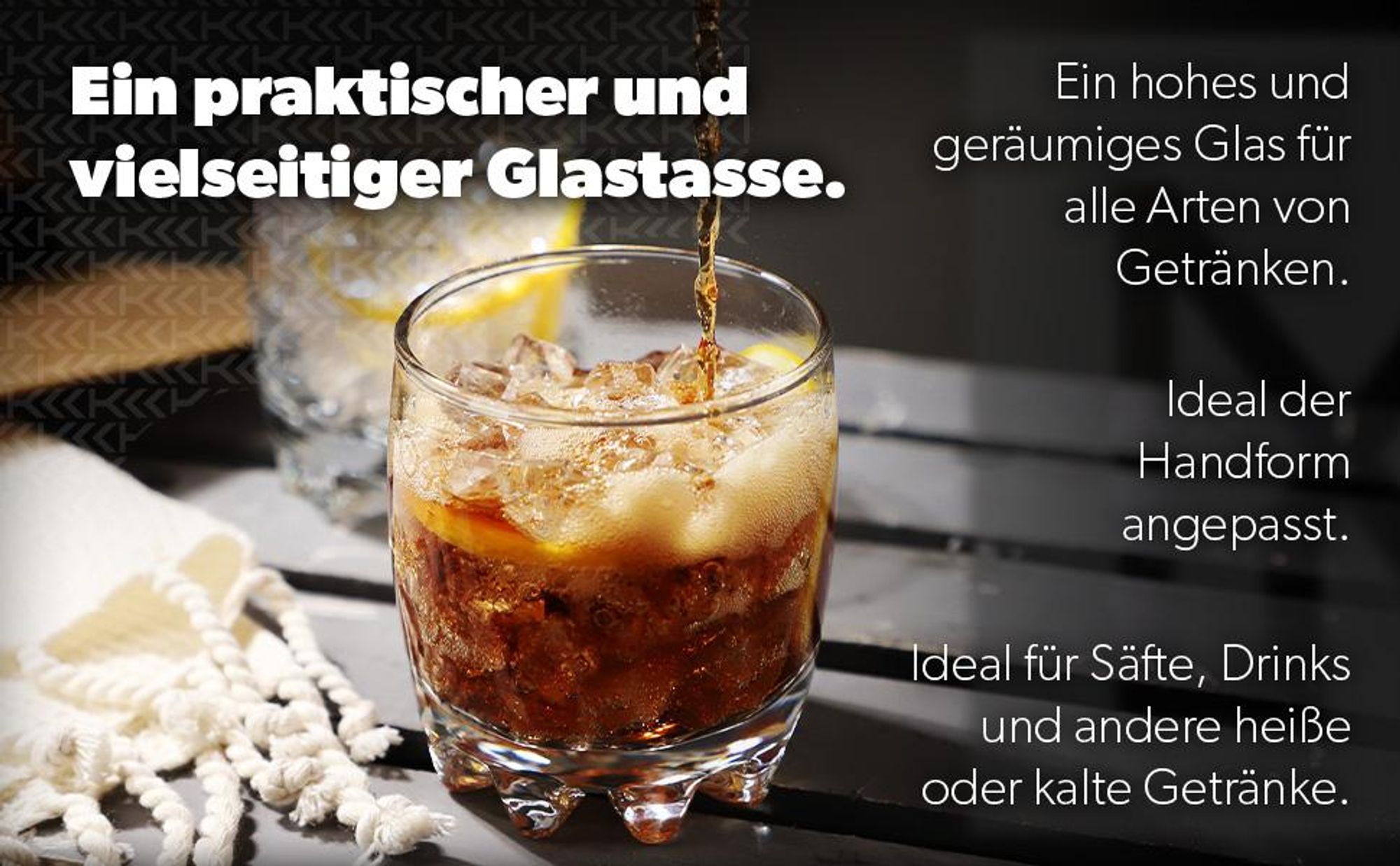 KADAX Wassergläser, Set de 6, Trinkgläser, Saftgläser aus Glas, robuste Gläser für Wasser, Saft, Garten, Party, Drink, Bier, Universalgläser, Cocktailgläser, Getränkegläser (Nadia, 300ml)