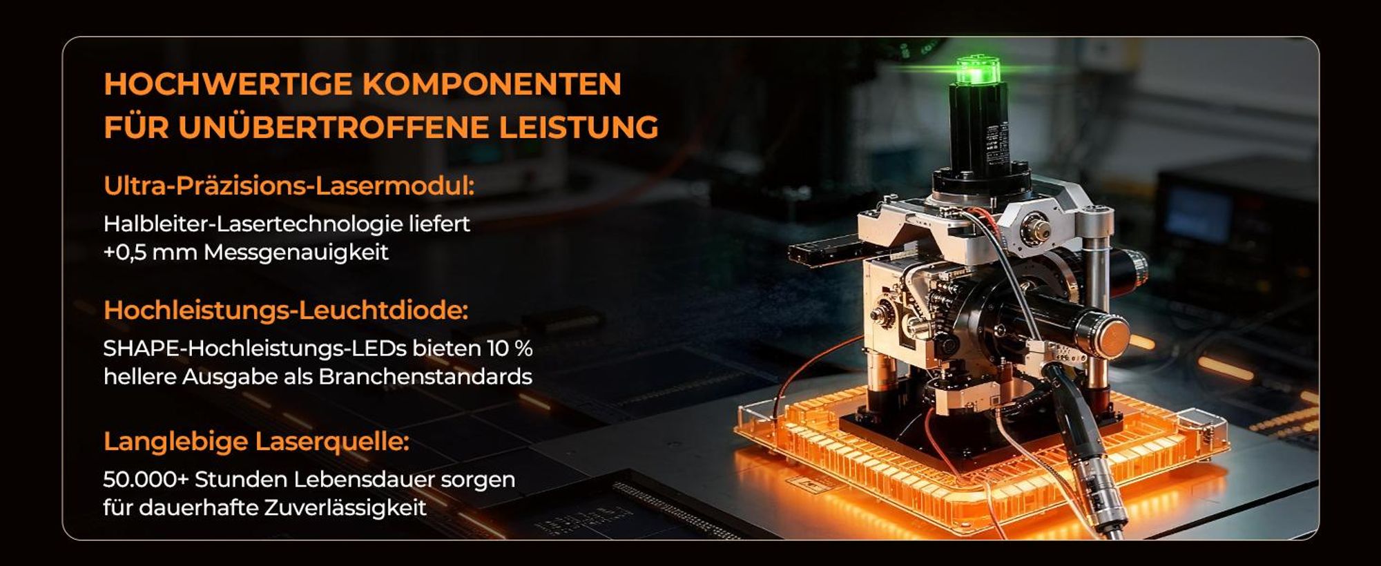 CIGMAN CM-S05 Kreuzlinienlaser 3x360 Grad, Gestensteuerung, App-Anbindung, LCD-Display