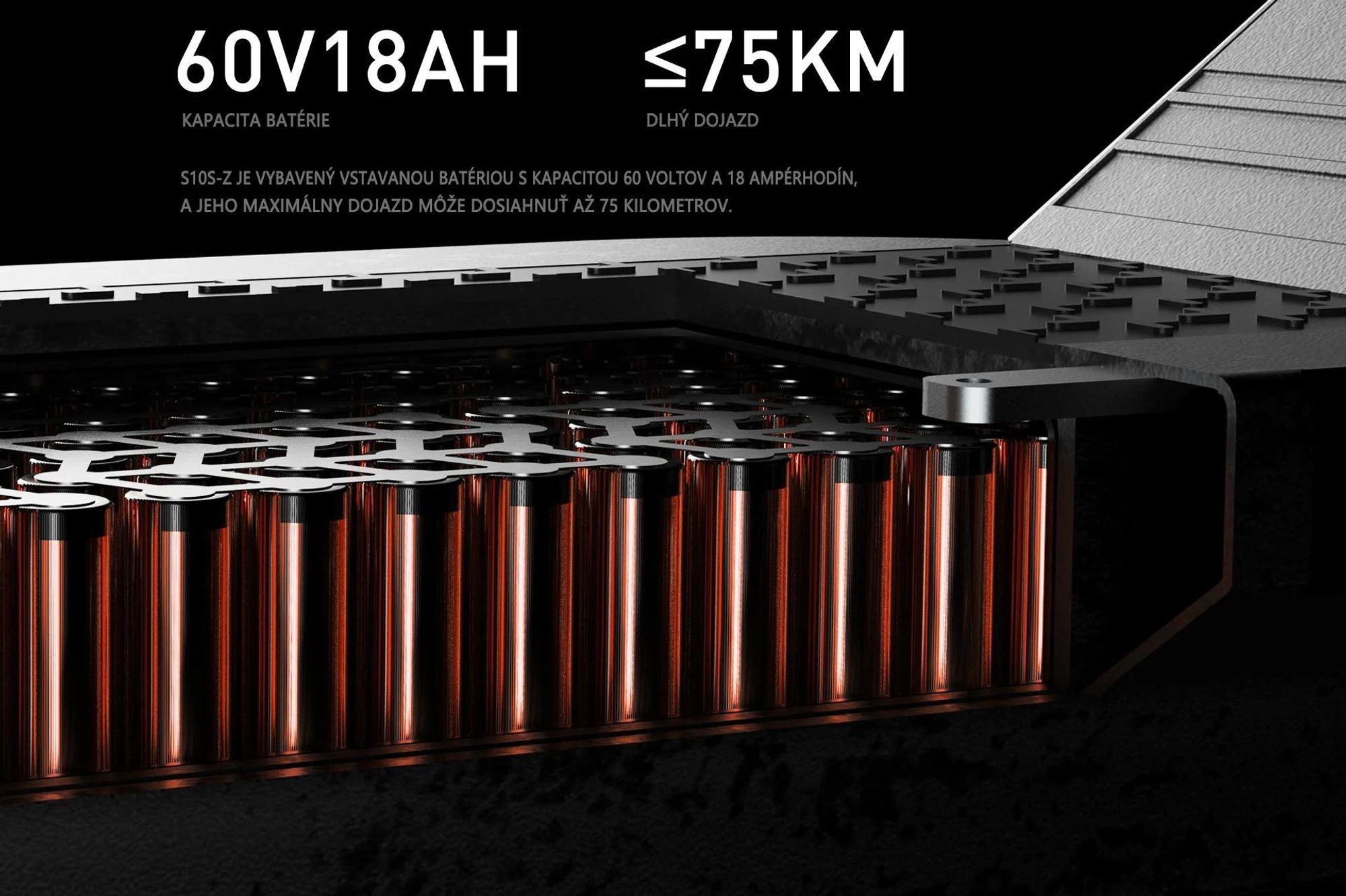 JOYOR S10-S-Z 2025 Elektrická Kolobežka - Motor 1000W*2 60V18AH Skladacia Bezpečnostné Svetlá Farebný Displej - Čierna