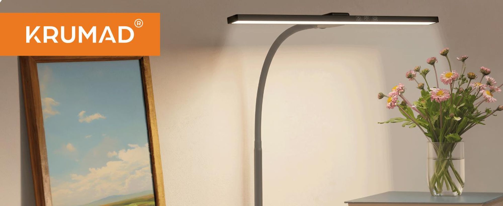 KRUMAD LED Schreibtischlampe, 5W, 3 Farbtemperaturen, verstellbar, energiesparend, moderne Klemmlampe für Büro, Lernen, Lesen, Schwarz