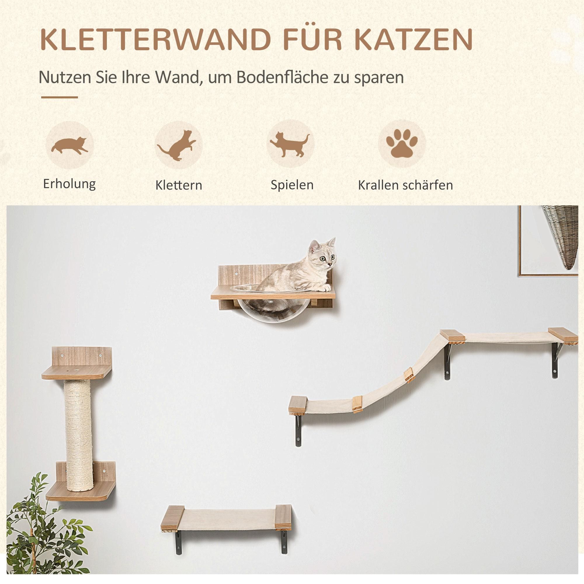 Katzenwand Sisalkratzbaum Wandregal